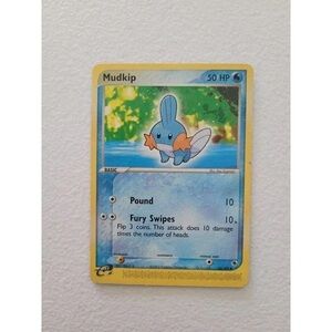 Pokemon Mudkip Card with Blue and Orange Design